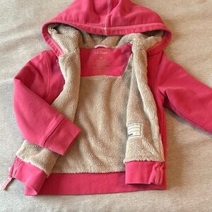 L.L. Bean Kids Coral Fleece Hoodie size 3T